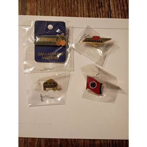 Tennessee State Pin Lot Enamel Hat Lapel Pins Souvenir Set 4pc NEW